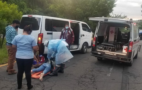 seis personas lesionadas en cuatro accidentes